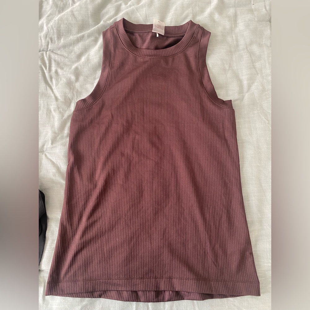 Brown ribbed Calia tank, EUC